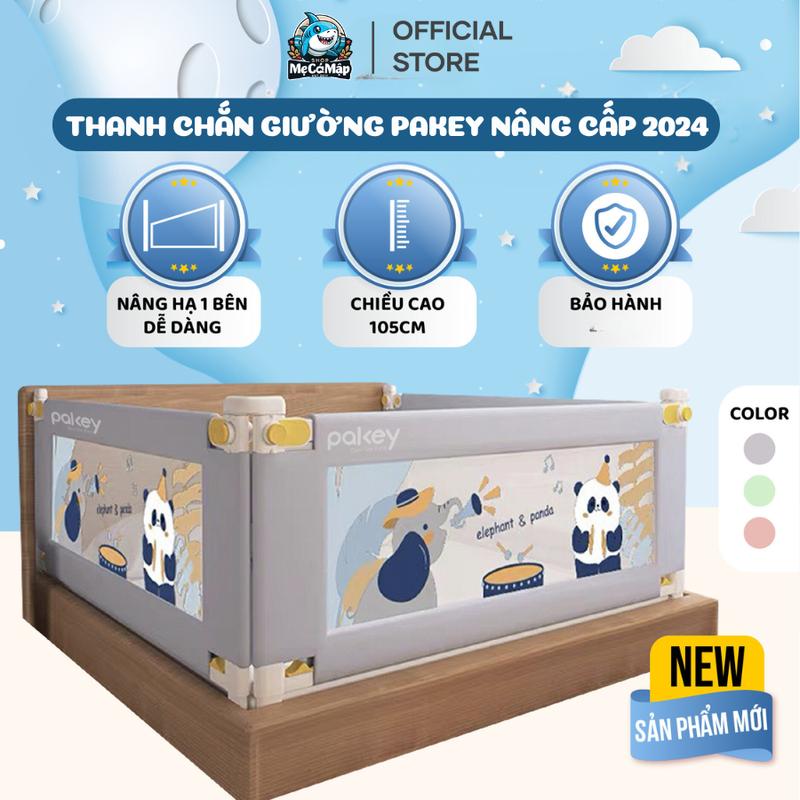 [KHO HN] Thanh Chắn Giường Khủng Long 2024 Nâng Cấp, Chắn Giường Pakey Nâng Hạ 1 Bên Cao Tối Đa 105cm