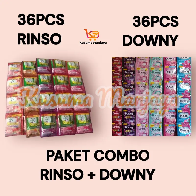 Paket Combo Rinso 36pcs + Downy 36pcs - Hemat! 0