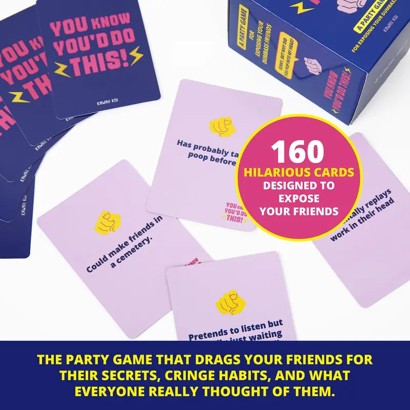You Know You'd Do This Party Game, 1 Box Hilarious Card Game, Board Game for Adults, College Hangouts, Bachelorette Parties, Gatherings 4