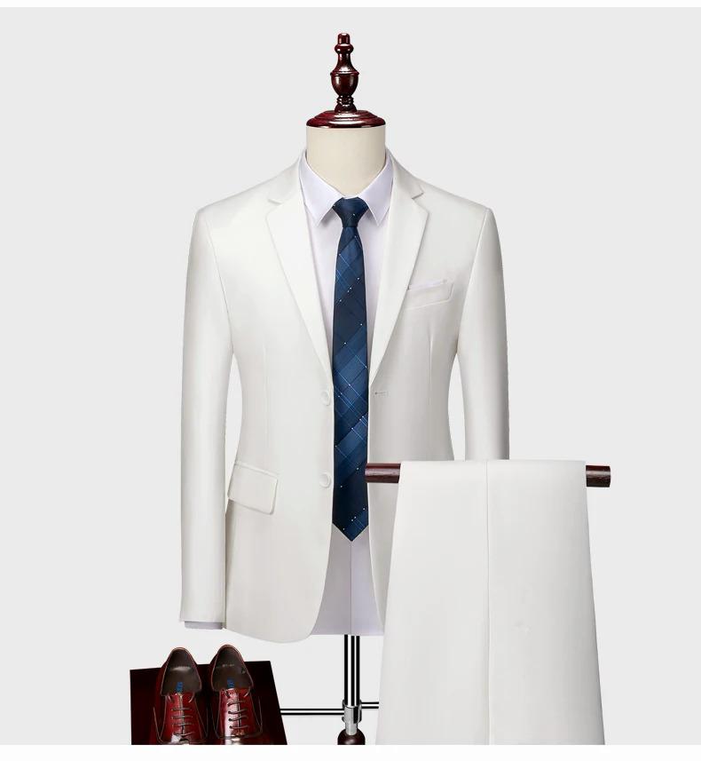 Product Introduction of (Jacket+Pants) Latest Men Suit Set Formal Blazers Slim Fit Business Tuxedo 2 Pcs Suit Groom's Wedding Dress Man Suit S-6XL 15