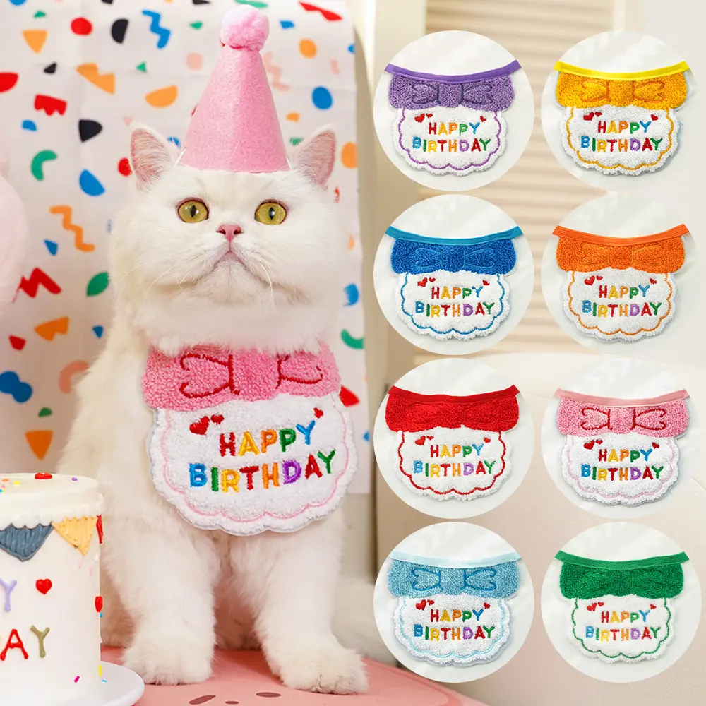 And send a dog birthday dress, cat birthday dress, scarf, scarf, birthday hat set, dog dog, cat.