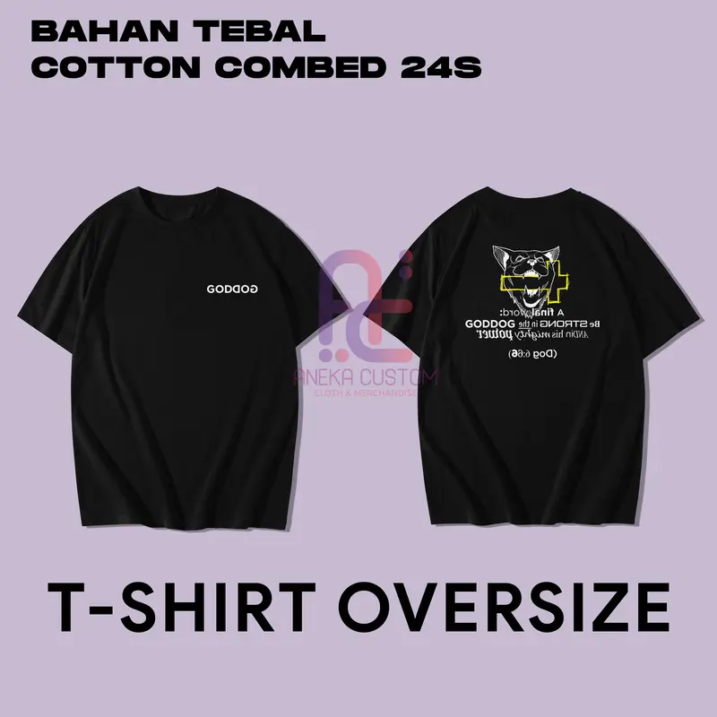 Kaos Oversize Lookism Goddog Versi 1 Baju T-Shirt Lookism Goddog Crew Oversize 1