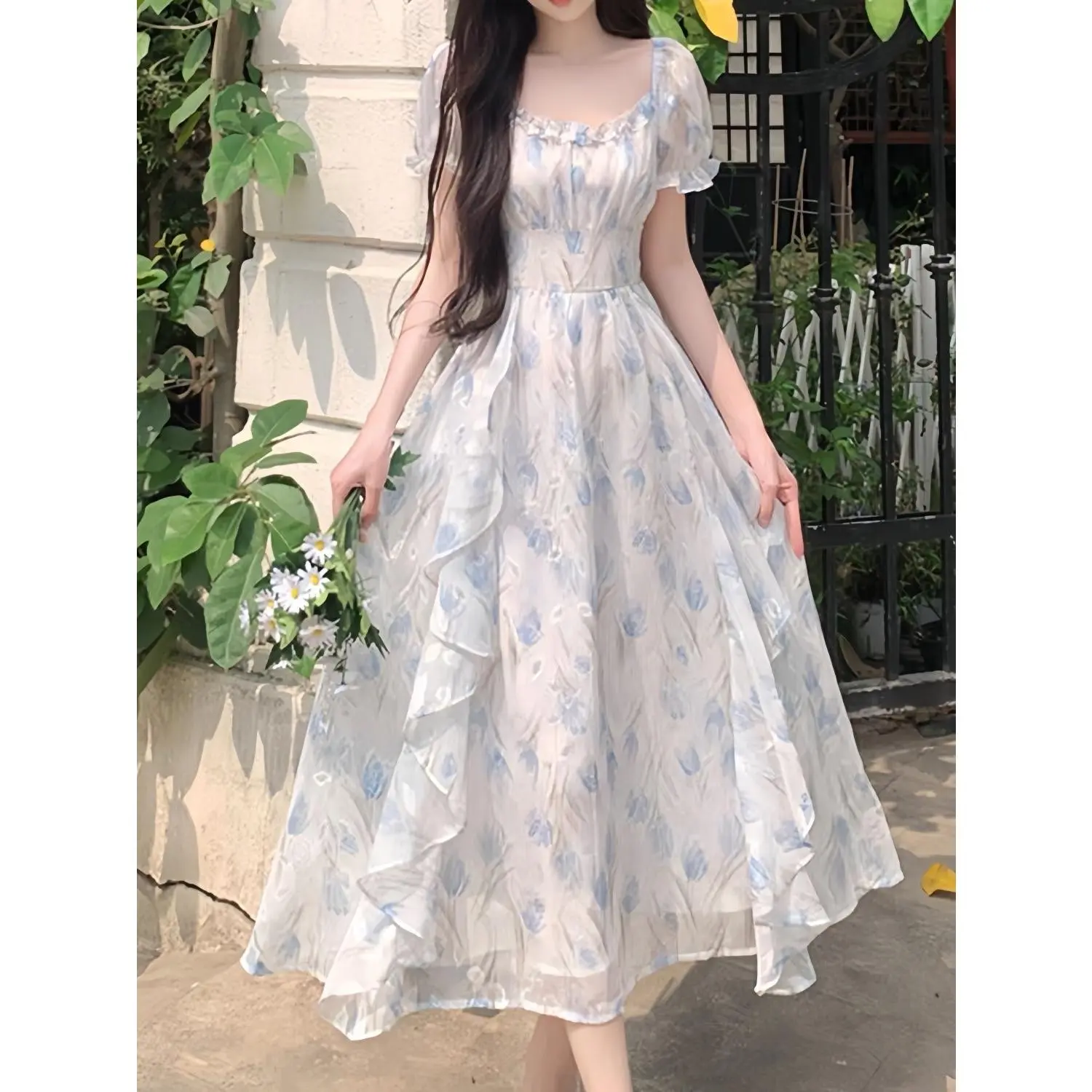 knee length dresses for ladies Shop Romantic Rose Dress for Women Black / XL