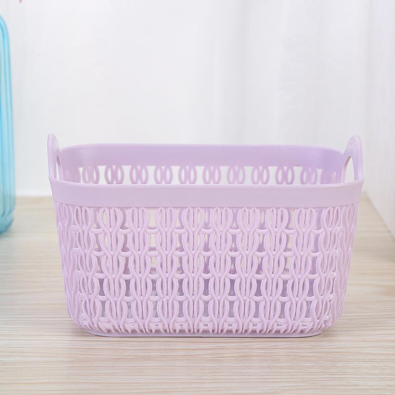 Giỏ Đựng Đồ Di Động Rỗng, 1 Cái, Nhà Bếp, Gia Đình, Văn Phòng, Đồ Lặt Vặt Cầm Tay Xếp Chồng Lên Nhau, Hộp Sắp Xếp Bằng Nhựa Mây Chạm Khắc 5