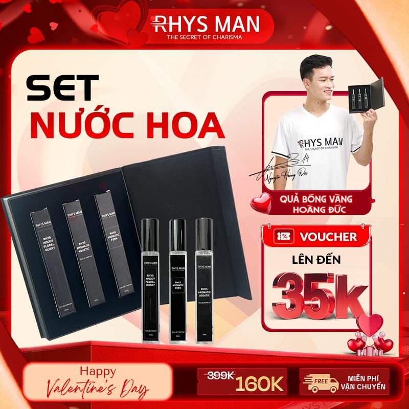[QUÀ TẶNG VALENTINE] Bộ sưu tập nước hoa dành cho nam giới RHYS MAN 10ml Perfume Cosmetic Mỹ Phẩm