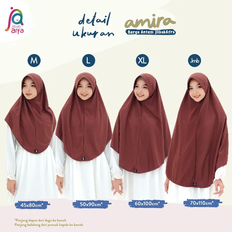 Jilbab Afra Arfa Amira Mocca Bergo Instan Remaja Pet Antem Bahan Kaos Premium Panjang Muslim 4