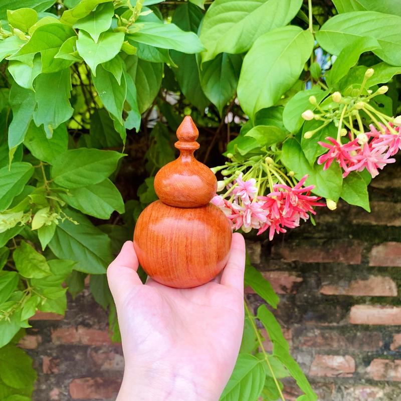 Lọ đựng tăm hồ lô chất liệu gỗ hương cao cấp Bình 1