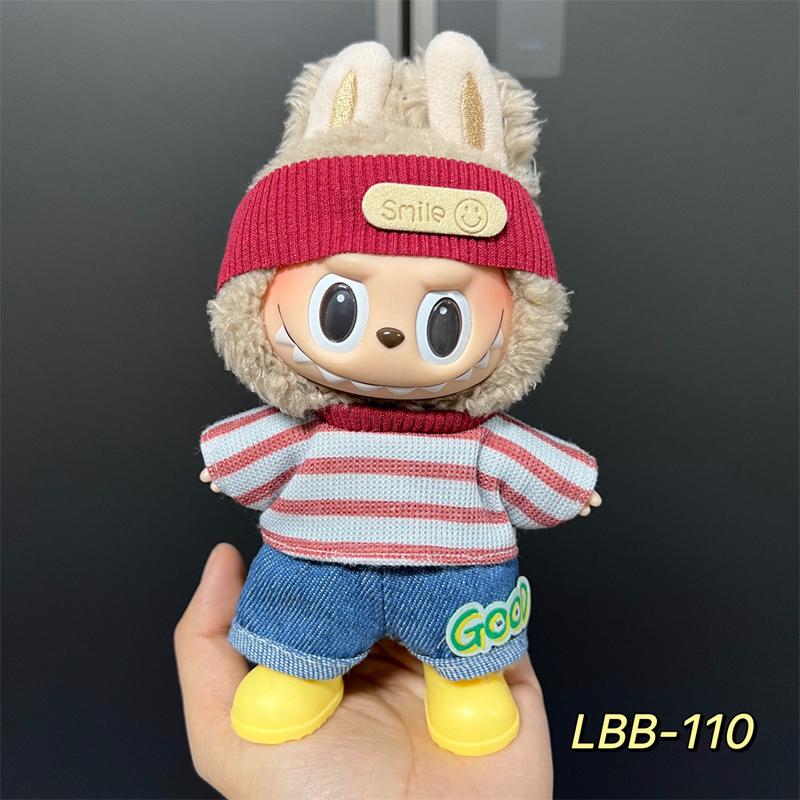 Product Introduction of Labubu Doll Clothes Vinyl Labubu 17cm Plush Toy Cute Dress-Up Casual Outfit Skirt Plush Toy Clothes 27