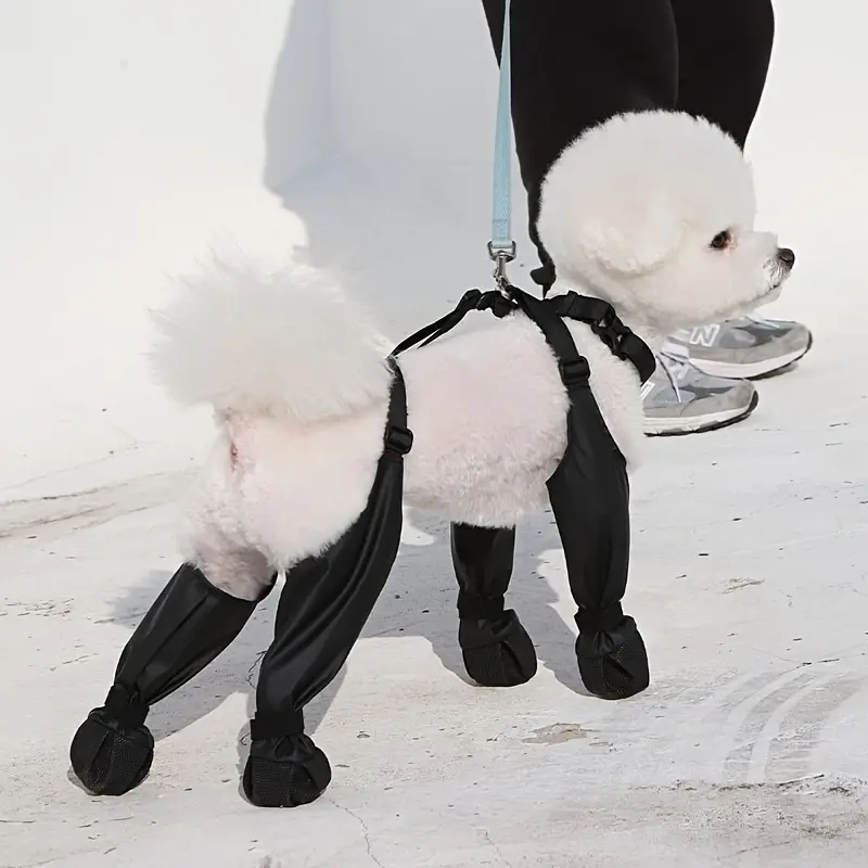 Waterproof Dog Shoes Adjustable Outdoor Walking Non-Slip Soft Dog Boots Bulldog Paw Protection Rainy Day Pet Breathable Shoes kitten 4