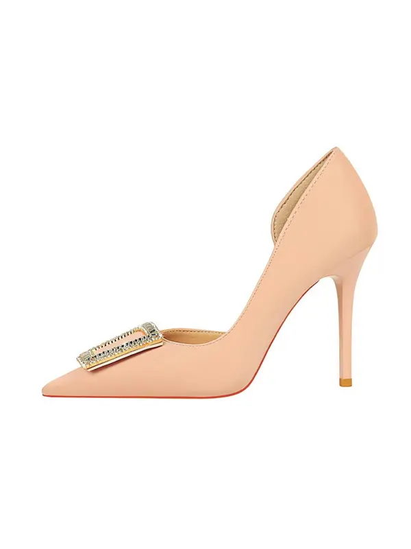 Women's Elegant Rhinestone Decorated High Heel Shoes, 2024 New Style Fashionable Pointed Toe Pumps for Party, Daily Clothing Decor for Women & Girls 8