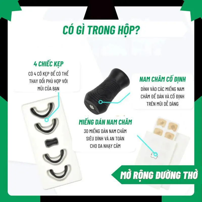 【COD】Cứu tinh nghẹt mũi! Bộ mở rộng hô hấp từ tính, dụng cụ thông khí thể thao, giúp thở dễ dàng hơn! 6
