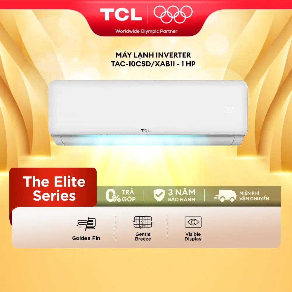 Máy lạnh TCL Inverter 1.0 HP TAC-10CSD/XAB1I - Máy lạnh 10.000 BTU Inverter - Điều Hòa phân phối chính hãng - Chưa bao gồm phí lắp đặt