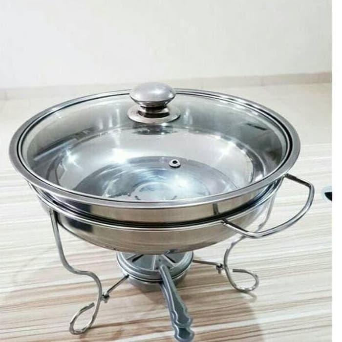 FOOD WARMER/prasmanan bulat warmer stove food / Tempat prasmanan bulat / chafing dish round prasmanan bulat 28 cm 2