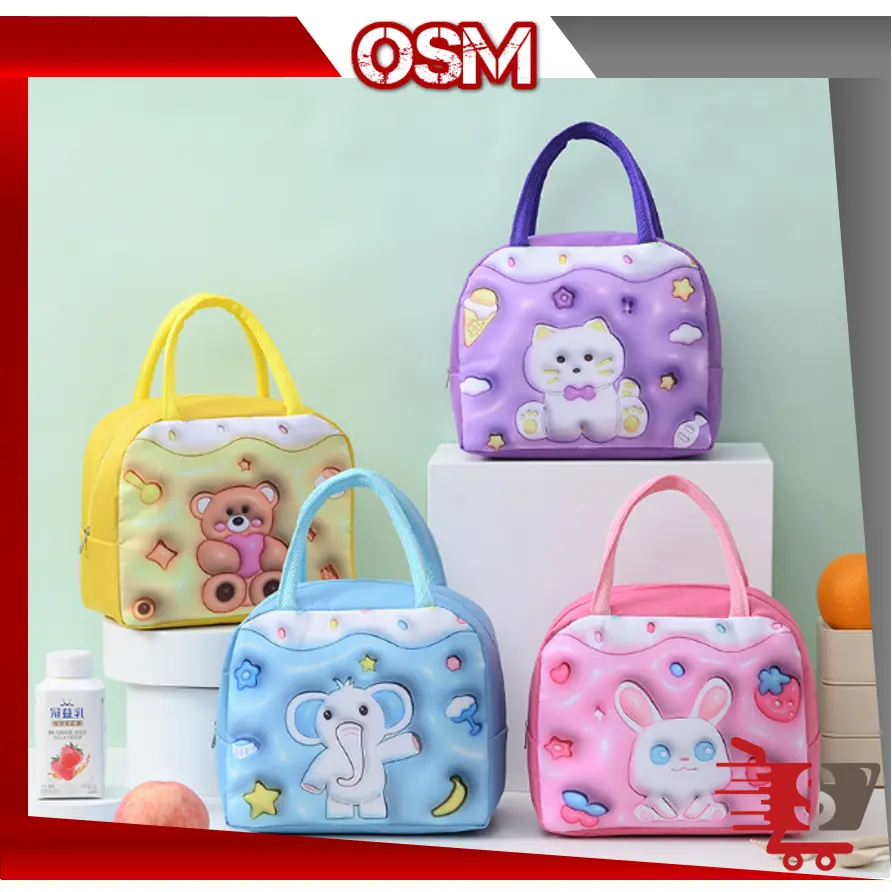 BISA COD T5953 Tempat Penyimpanan Kotak Makan Tahan Panas Makanan  Tas Bekal Anak Karakter Import