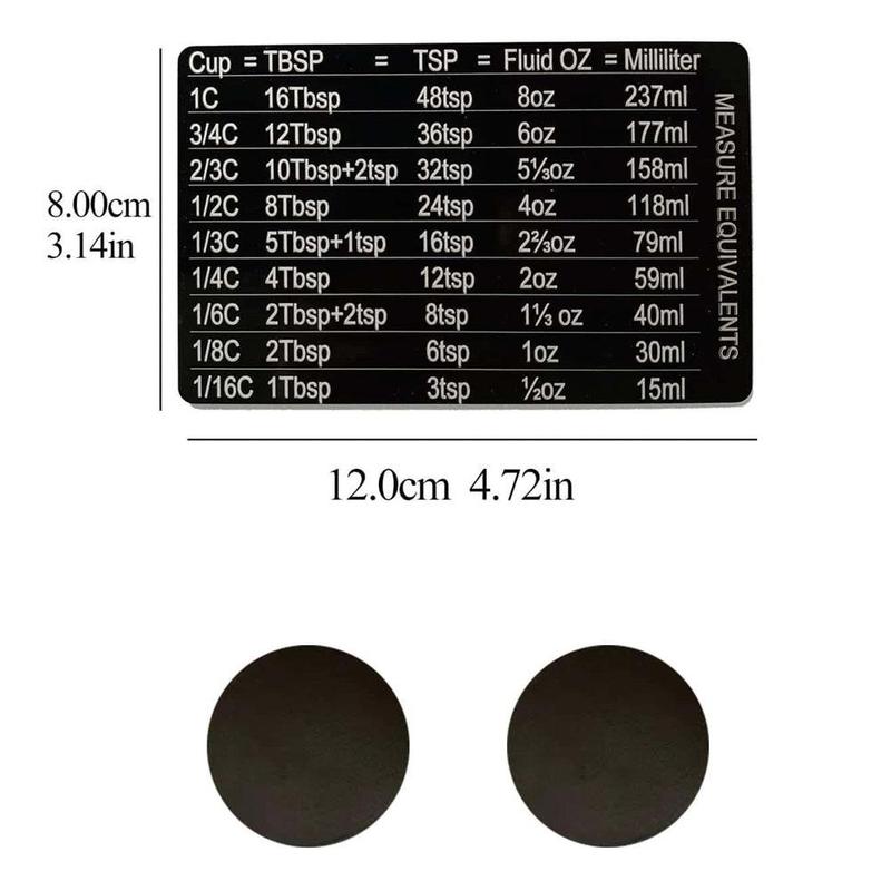 Magnetic Kitchen Conversion Chart, 1 Count Measurement Conversion Chart Magnet, Kitchen Accessories 2