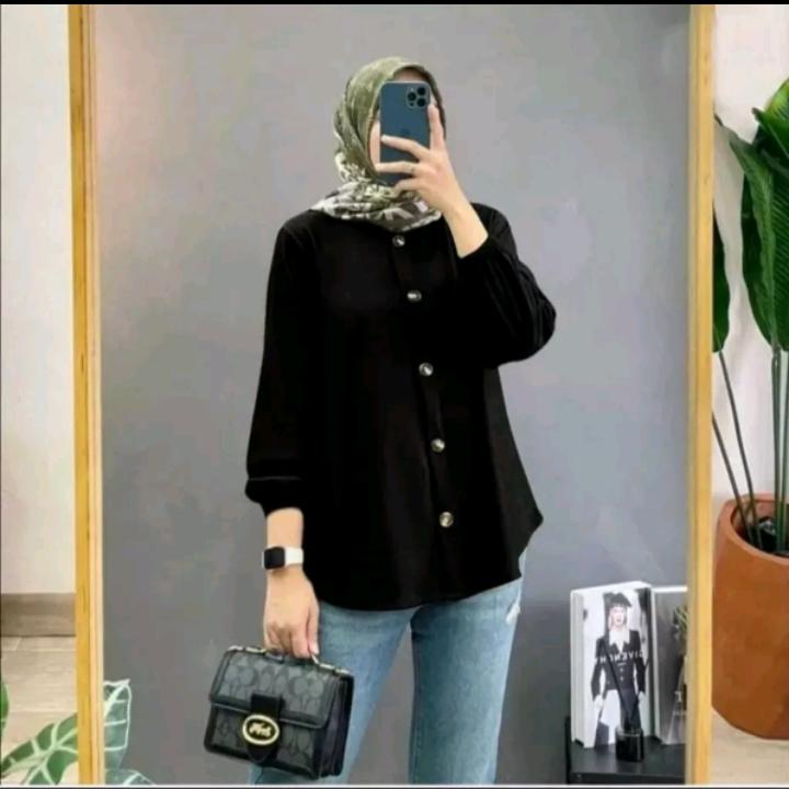 Baju Atasan Wanita Terbaru lengan karet Crinkle airflo 1