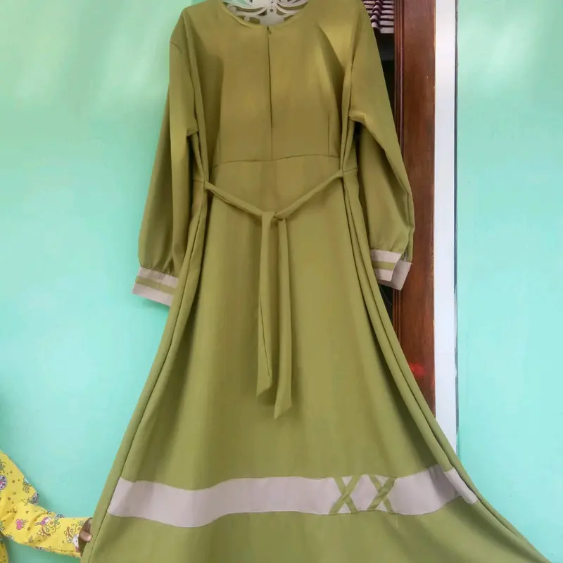Gamis Muslimah Jilbab besar bahan adem, best seller, Beli 1 banyak manfaat. Katun Lady Zara. 0