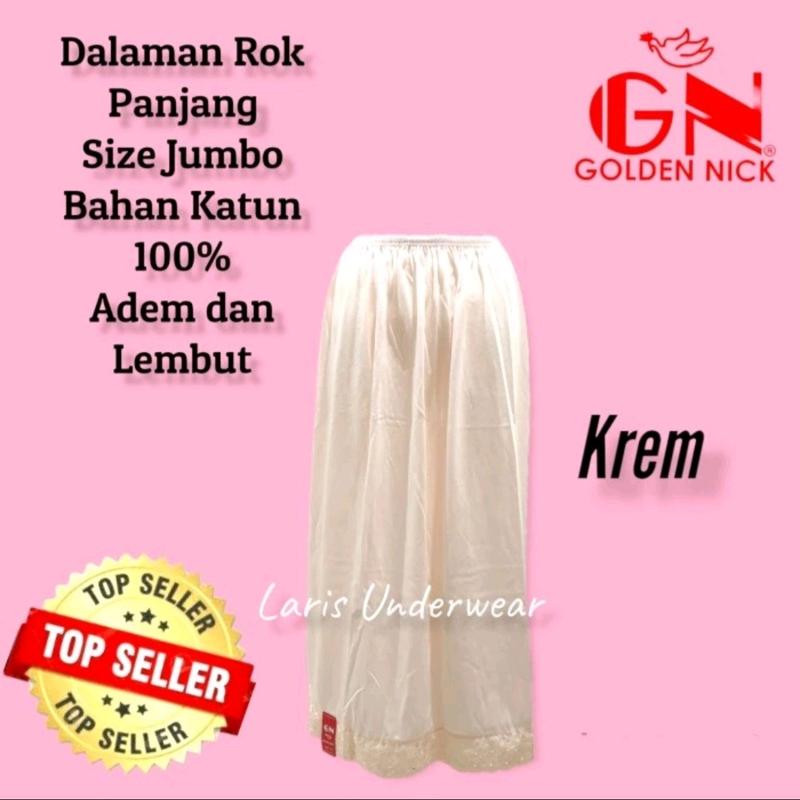 Dalaman Rok Panjang Gamis/Dalaman Rok Panjang Katun Jumbo/Rok Dalaman Gamis Panjang/Fit to XXXL Hitam Muslim 2