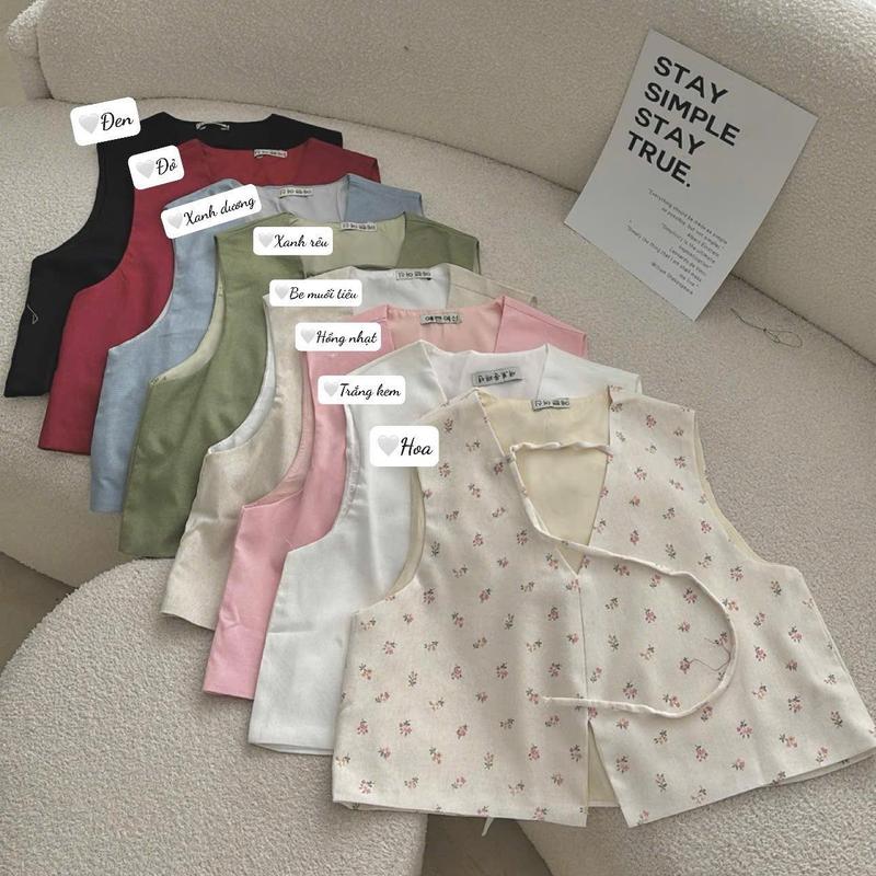 Áo Ghile Linen Form Croptop (Lẻ) [Một Mẩu House]