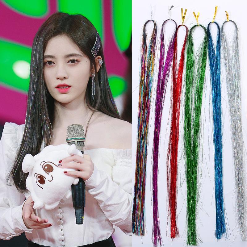 Tóc Kim Tuyến Set 120 Sợi Tóc Giả Dùng Để Trang Trí Cho Tóc