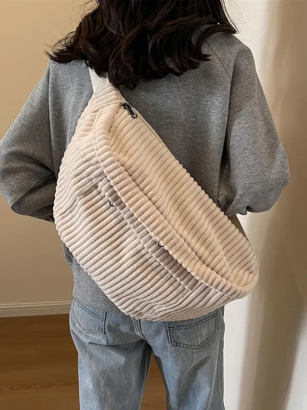 Women's 2025 Summer Fashionable Plaid Pattern Zipper Belt Bag for Gift, Plain Large Capacity Summer Casual Commuter Versatile Fanny Packs, Simple All-match Bum Bag for Travel Back To School Essentials, Fall Outfits, Fall Freshness Fall 3