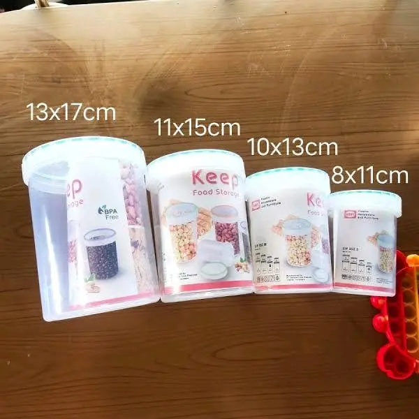 Shinpo Toples putar Sealware silinder bulat 820ml - Keep SIP 352M Hijau Plastik