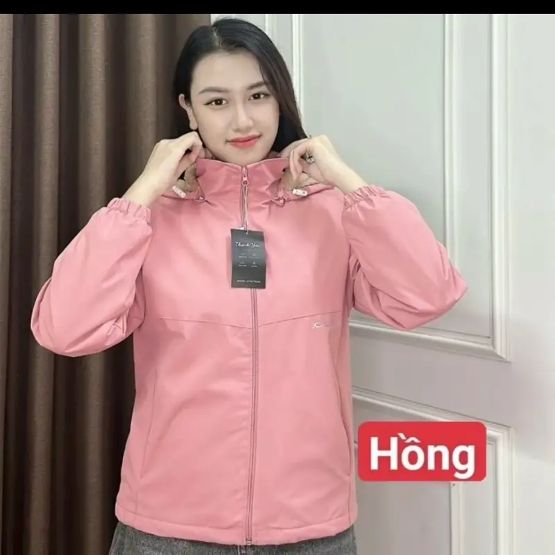 Áo gió nữ lót lông cừu chống nước cao cấp , cảm gió , chống bám bụi , lót lông dày dặn thời trang 2023 0