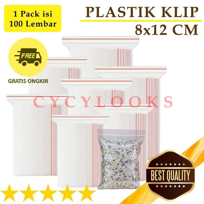 Gambar Plastik Klip Makanan Food Grade Ukuran 8x12 cm  | Plastik Ziplock Kecil | Kantong Plastic Clip 100 Pcs dari Cycylooks Kota Administrasi Jakarta Barat Tokopedia