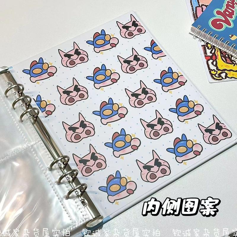 Sách Thẻ Bìa Cứng Binder, A5 Kích Thước, Bút Chì Màu Shin-chan Phong Cách Ins Độc Đáo Cùng Phong Cách Xiaohongshu, Giá Trị Cao, Thiết Yếu Cho Học Sinh 3