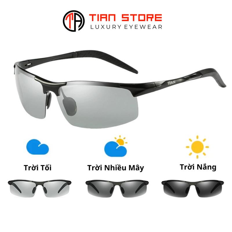 Kính Râm Đổi Màu Thể Thao TA300 Phân Cực Đi Ngày Đi Đêm, Mắt Kính Chống Nắng Lọc Tia UV400, Kính Mát Lái Xe Thể Thao Ngoài Trời, Kính Mắt dành cho Nam Nữ