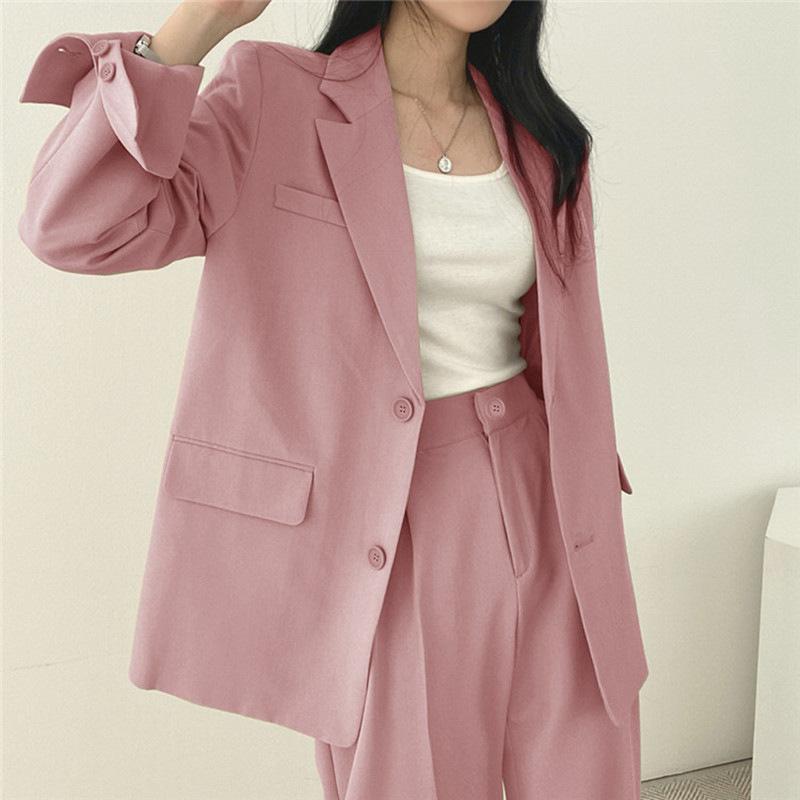 Product Introduction of Suit Jacket for Women 2024 Spring New Korean Style Coat Temperament Commute Blue Design Sense Niche Suit for Women 26