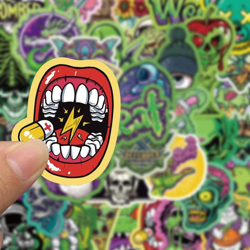 Product Introduction of Cartoon Graffiti Sticker, 200pcs/set Creative Cartoon Sticker, Self Adhesive Decorative Sticker for Phone Case, Computer, Guitar, Bag, Water Cup, Scrapbook 3