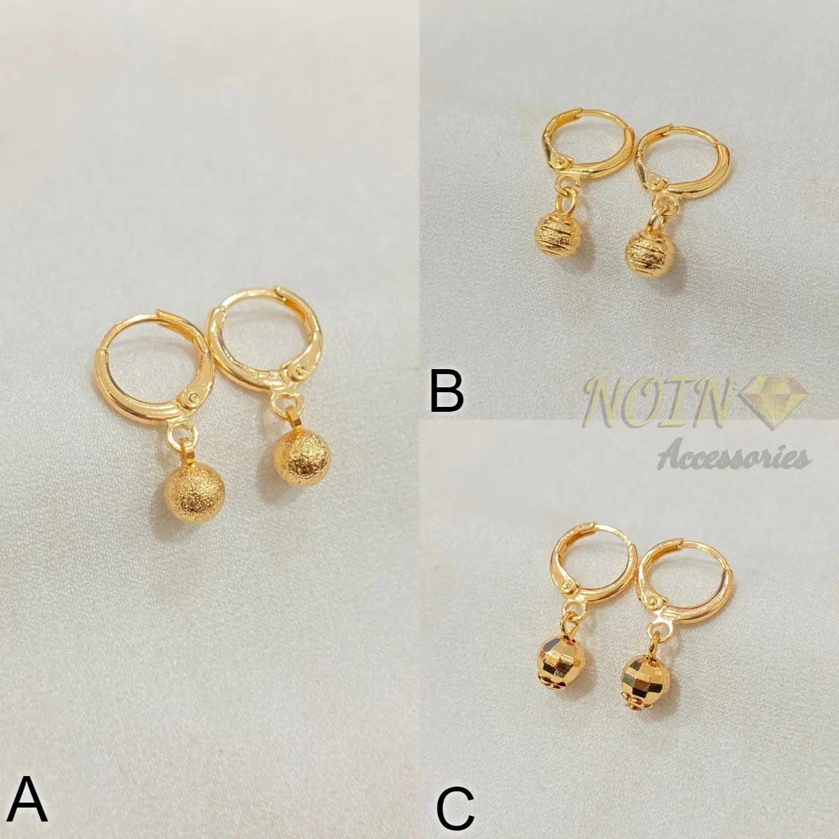 Anting Bola Kerawang Aksesoris Perhiasan Perempuan Simple ALE18