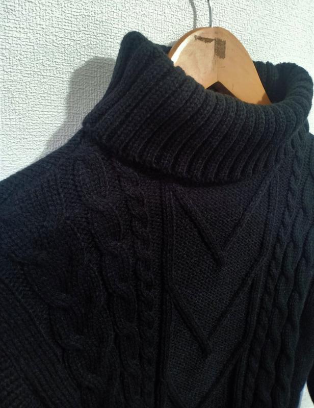 Turtleneck Sweater Dewasa Kerah Tinggi Motif Cable Knit Oversize 5