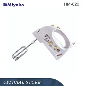 Miyako HM620 Hand Mixer 190W/Miyako Mixer/Pengaduk Adonanan Miyako/Miyako Pengaduk Adonan/Original/Garansi Resmi/New Arrival/Mixer