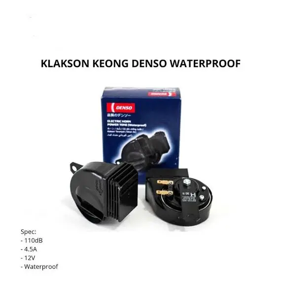 KLAKSON DENSO UNTUK MOTOR & MOBIL MODEL KEONG WATERPROOF ISI 2 PCS Car