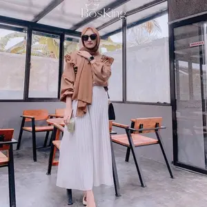 ROK PLISKET 100CM PREMIUM / ROK PANJANG MUSLIM / ROK MAYUNG BAHAN HYGET PREMIUM