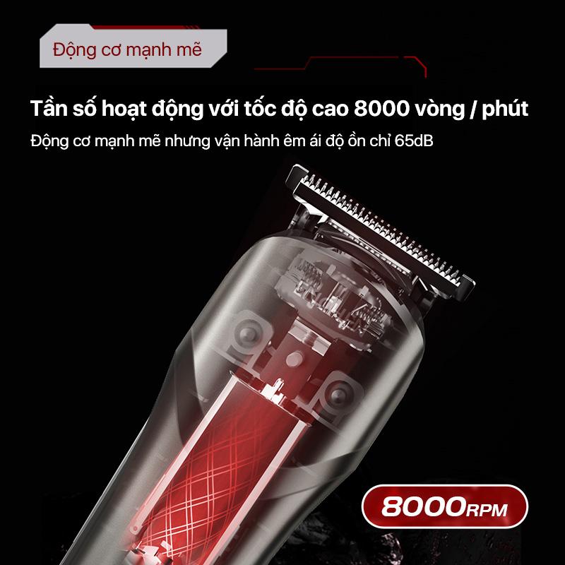 Product Introduction of Tông đơ cắt tóc Enchen Beardo 2 động cơ mạnh mẽ 8000 vòng, lưỡi thép không gỉ, tặng 4 cử lược tạo kiểu tóc - BH 6 tháng 21