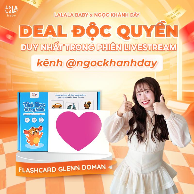   NKD  Bộ thẻ học thông minh cho bé Flashcard Glenn Doman đồ chơi giáo dục sớm Lalala baby song ngữ Anh Việt 