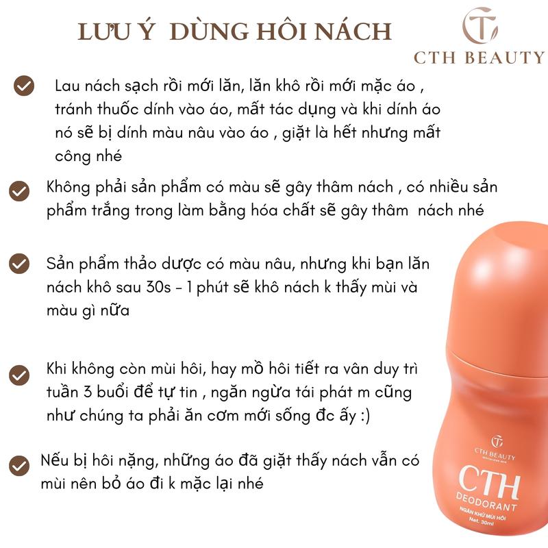 Product Introduction of Lăn Khử Mùi Hôi Nách Hôi Chân Hồ Thương CthBeauty 30ml dành cho Nam Nữ Women 1