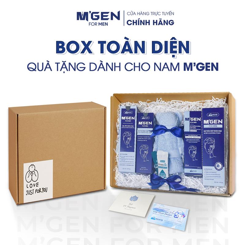 Quà tặng cho nam giới -Box quà MGEN - box quà chăm sóc da cho nam giới - quà tặng sinh nhật ngày kỷ niệm ngày lễ tình yêu ngày của cha cho nam giới: sữa rửa mặt serum mờ thâm gel tắm bọt vệ sinh cho nam giới Maay9