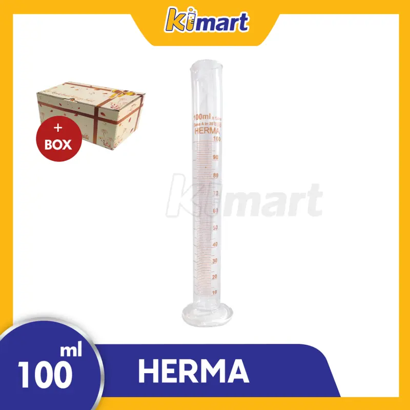 MEASURING CYLINDER GELAS UKUR KACA  GELAS TAKARAN HERMA  10 ml 50 ml 100 ml 25 ml EXTRA BUBBLE WRAP ALAT LAB 2