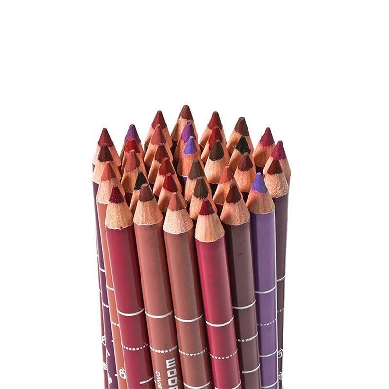 Product Introduction of New Lip Color Lipstick, 28 Shadow Lipliner Black Rose Bare Brown Red Eyebrow Pencil Eyeliner Pen, Very Convenient Lipstick Pen for Lip Coloring son 20