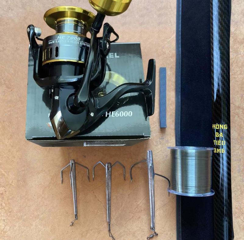 Combo Cần Câu Máy Câu 3 Tiêu Nhập Môn Số 7 - Bộ Đầy Đủ Cần Máy Dây Lưỡi Combo Cần Hùng Ba Tiêu Máy Câu Carbon Bắt Cá Đi Câu Fishing Câu Cá cần câu cá combo câu cá đầy đủ máy câu đứng bộ đồ câu 3 tiêu