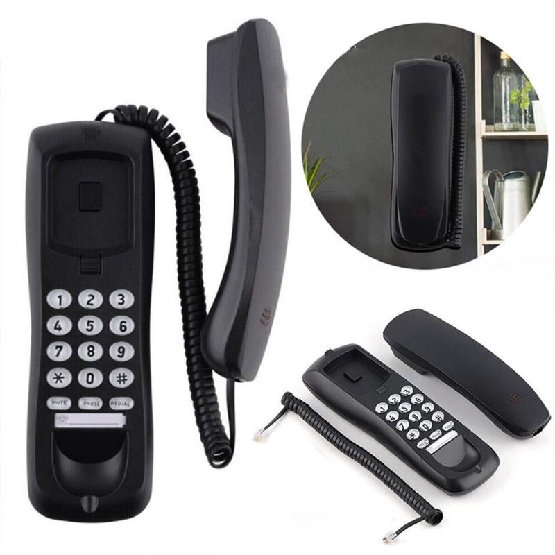 Mới Gắn tường Điện thoại có dây Điện thoại cố định Máy tính để bàn Điện thoại trong nhà Điện thoại Nhỏ gọn Văn phòng tại nhà