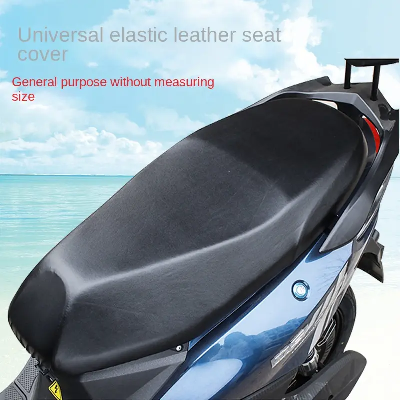 Electric Car Leather Seat Cover Sunscreen and Waterproof Four Seasons Universal Motorcycle Seat Cover Battery Car Seat Cover