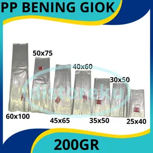 [ distoreku ] TERMURAH Kantong Plastik PP Bening Laundry Gantung Baju PP Giok Plastik Kerupuk 25X40 30X50 35X50 40X60 45X65 50X75 60X100