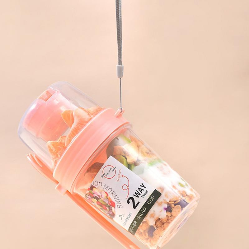 Product Introduction of Bộ Hộp Đựng Cốc Salad, Cầm Tay, Hai Lớp, Thích Hợp Cho Yến Mạch, Ngũ Cốc, Các Loại Hạt Và Sữa Chua, Kèm Nĩa, Thích Hợp Cho Hộp Cơm Trưa Trường Học, Hộp Bảo Quản Thực Phẩm 23