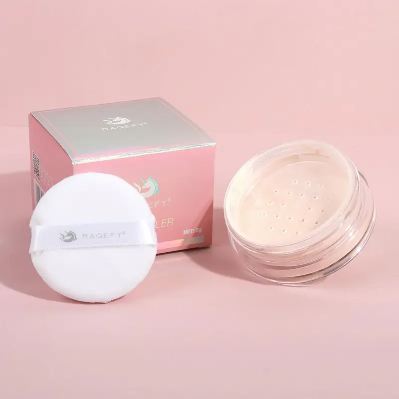 MAGEFY Oil Controller Loose Powder Silky Smooth Setting Powder Natural Bedak Tabur 8028 Cushion Lasting 8
