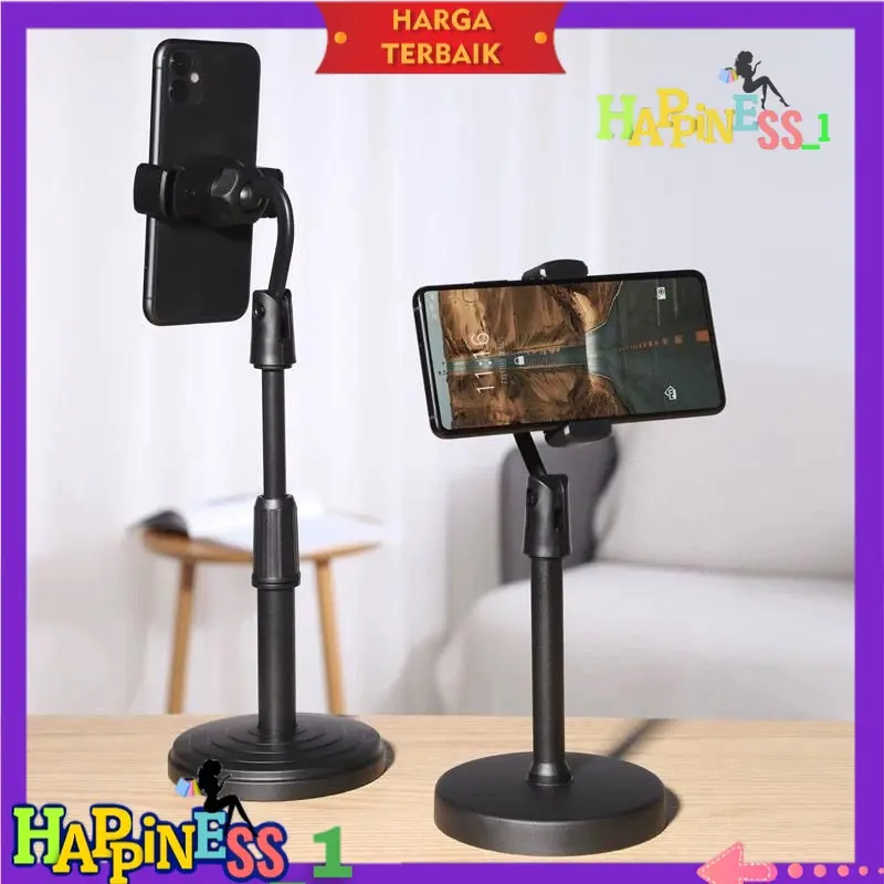 Stand Holder HP Handphone Penyangga Broadcasting Putar 360 Desktop HD25 F7 HAPPYNESS _1 / tiktok